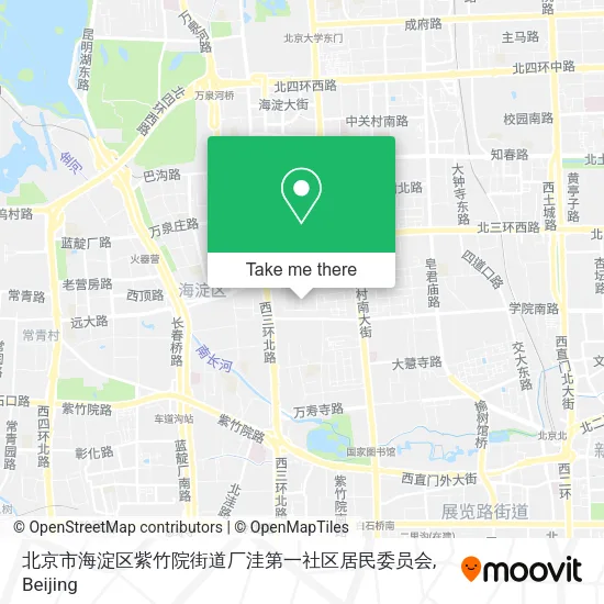 北京市海淀区紫竹院街道厂洼第一社区居民委员会 map