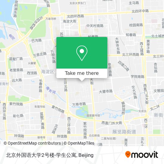 北京外国语大学2号楼-学生公寓 map