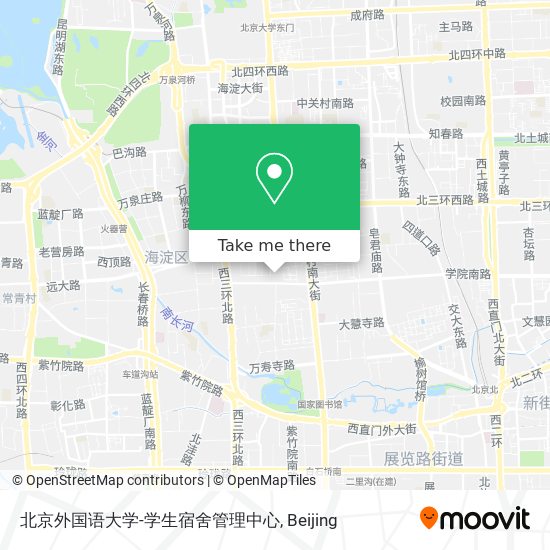 北京外国语大学-学生宿舍管理中心 map