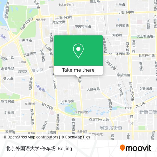 北京外国语大学-停车场 map