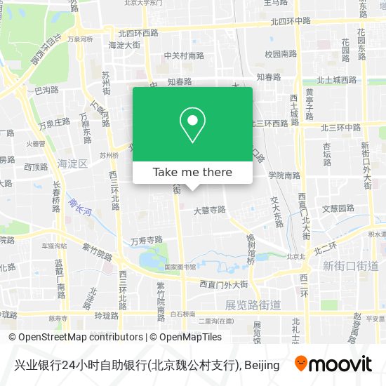 兴业银行24小时自助银行(北京魏公村支行) map