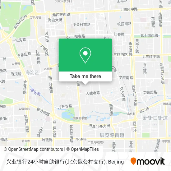 兴业银行24小时自助银行(北京魏公村支行) map