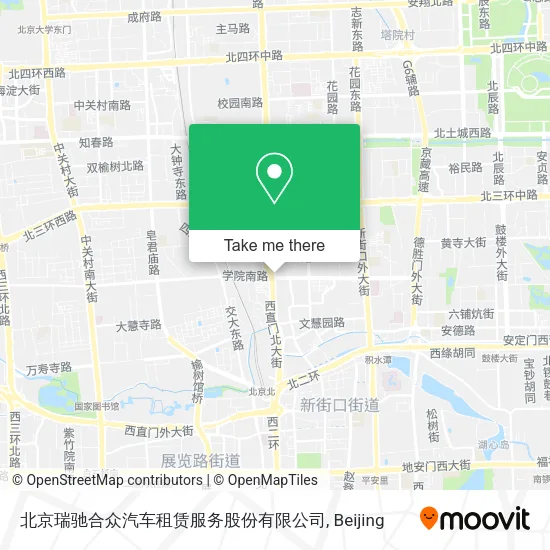 北京瑞驰合众汽车租赁服务股份有限公司 map