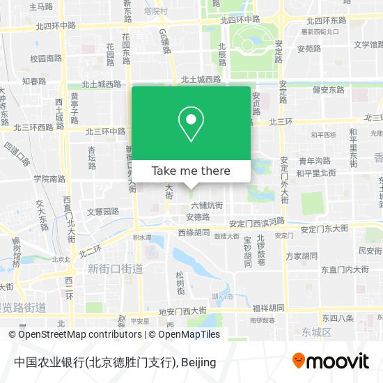 中国农业银行(北京德胜门支行) map
