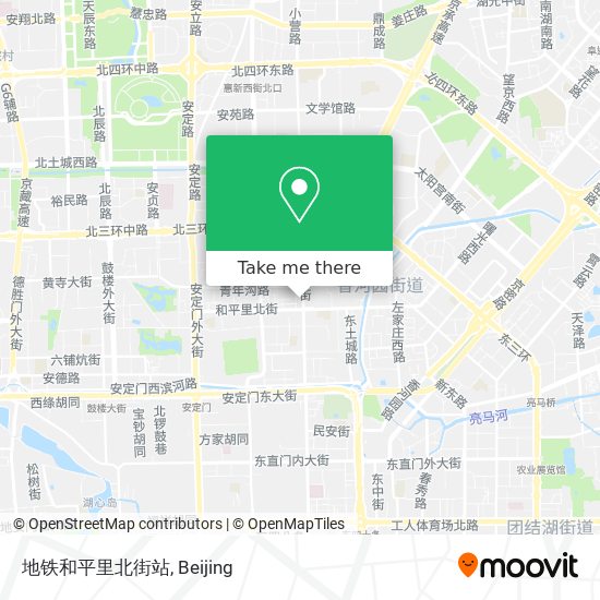 地铁和平里北街站 map