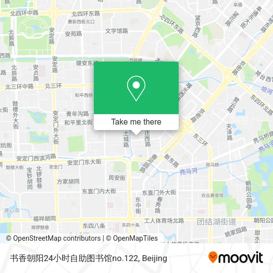 书香朝阳24小时自助图书馆no.122 map