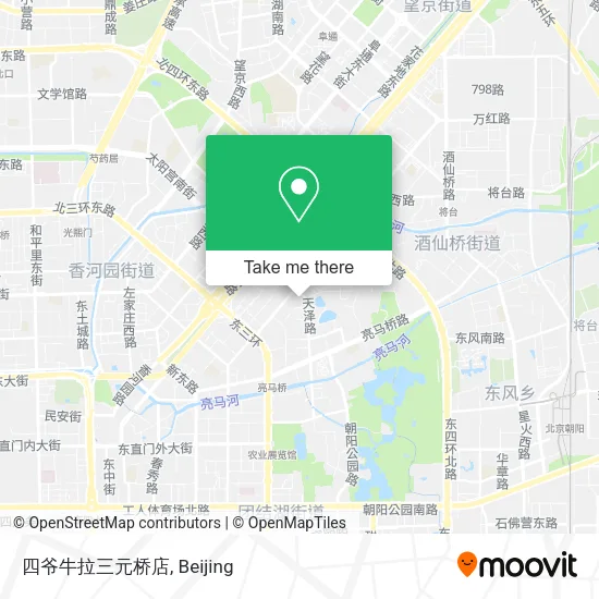 四爷牛拉三元桥店 map