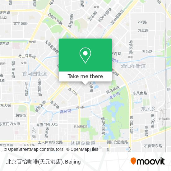 北京百怡咖啡(天元港店) map