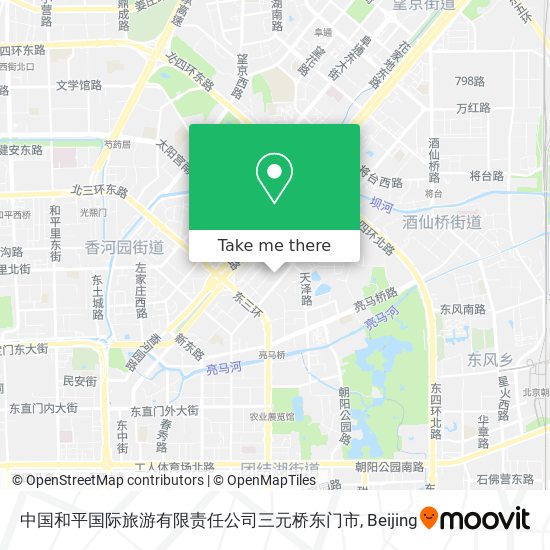 中国和平国际旅游有限责任公司三元桥东门市 map