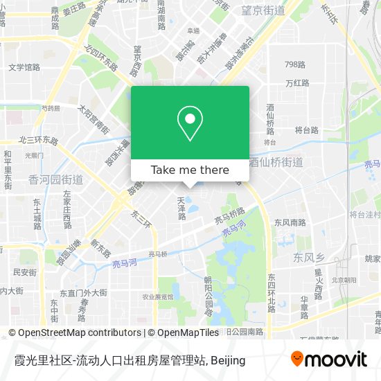 霞光里社区-流动人口出租房屋管理站 map