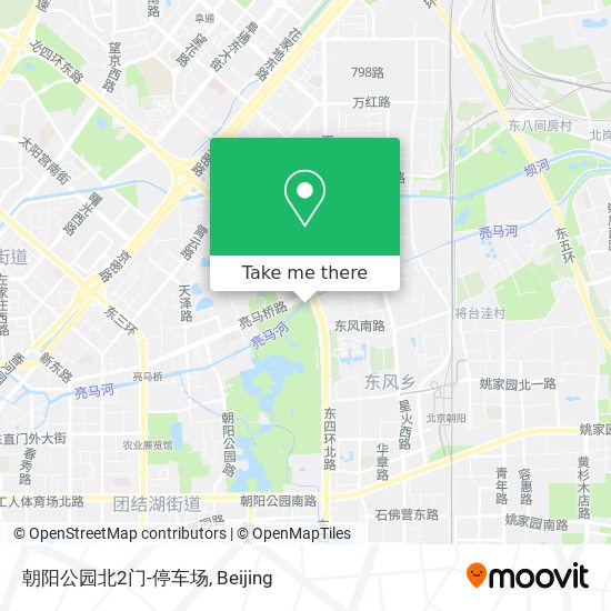 朝阳公园北2门-停车场 map