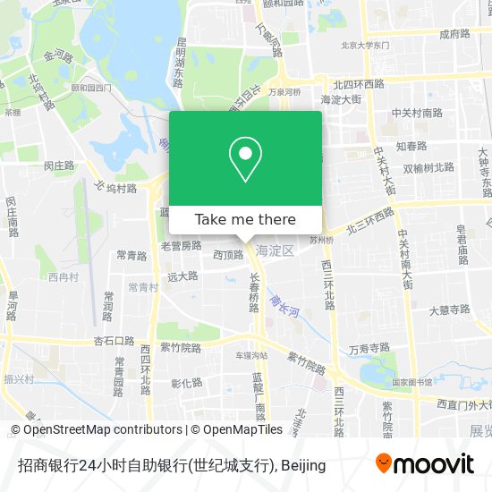 招商银行24小时自助银行(世纪城支行) map