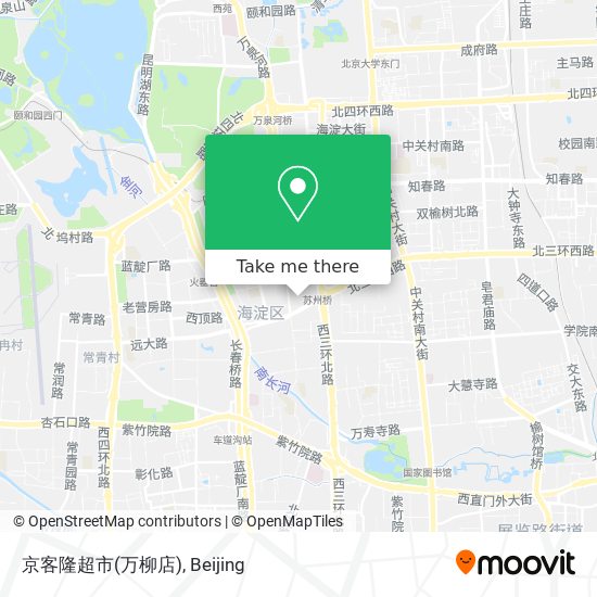 京客隆超市(万柳店) map