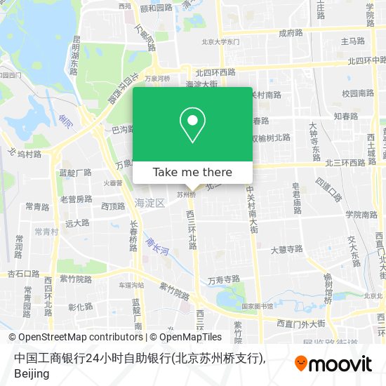 中国工商银行24小时自助银行(北京苏州桥支行) map