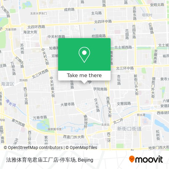 法雅体育皂君庙工厂店-停车场 map