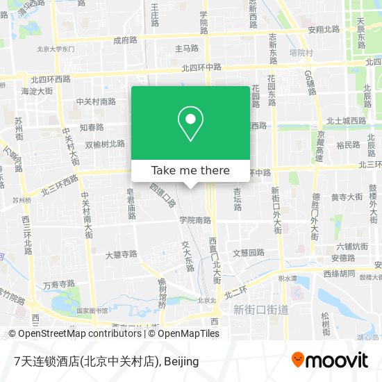 7天连锁酒店(北京中关村店) map