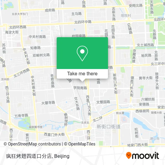 疯狂烤翅四道口分店 map