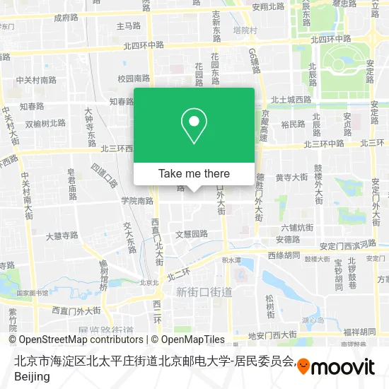 北京市海淀区北太平庄街道北京邮电大学-居民委员会 map