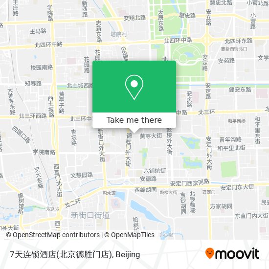 7天连锁酒店(北京德胜门店) map