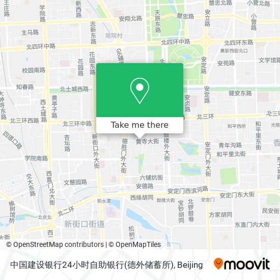 中国建设银行24小时自助银行(德外储蓄所) map