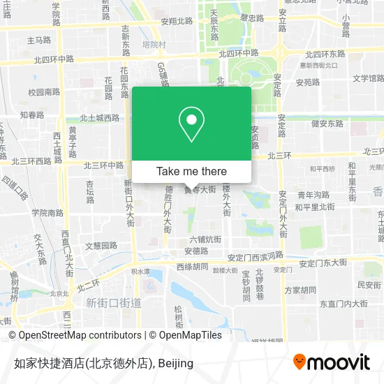 如家快捷酒店(北京德外店) map