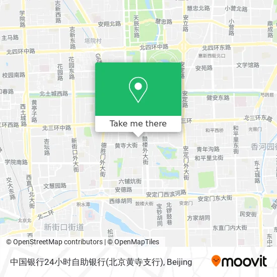 中国银行24小时自助银行(北京黄寺支行) map