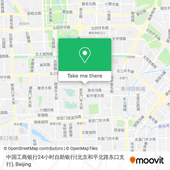 中国工商银行24小时自助银行(北京和平北路东口支行) map