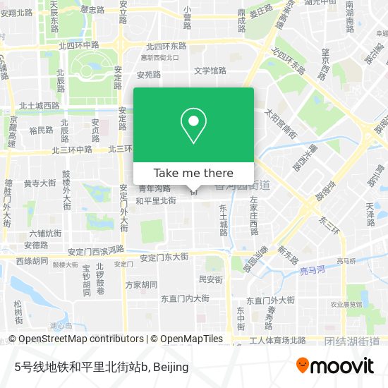 5号线地铁和平里北街站b map