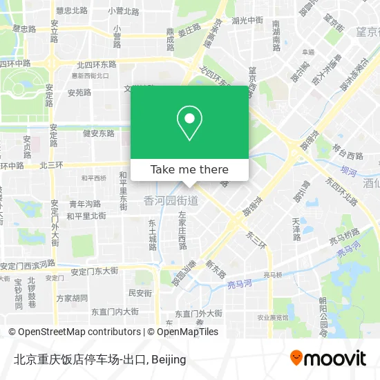 北京重庆饭店停车场-出口 map