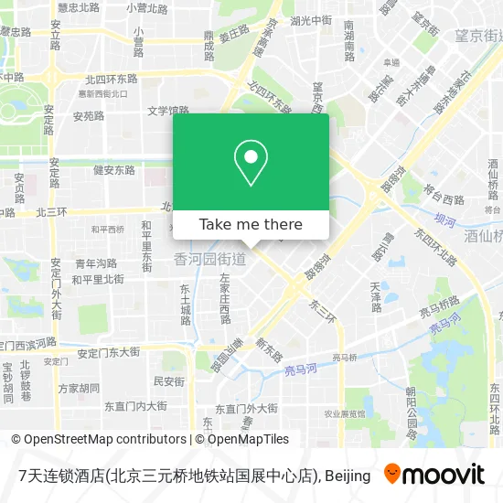 7天连锁酒店(北京三元桥地铁站国展中心店) map