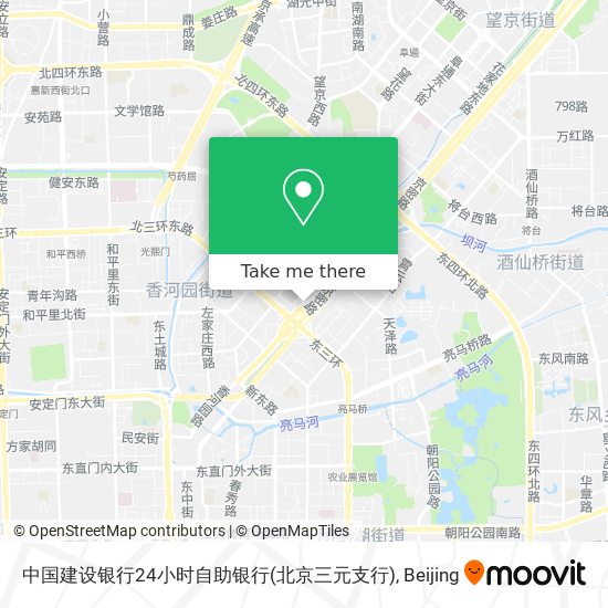 中国建设银行24小时自助银行(北京三元支行) map