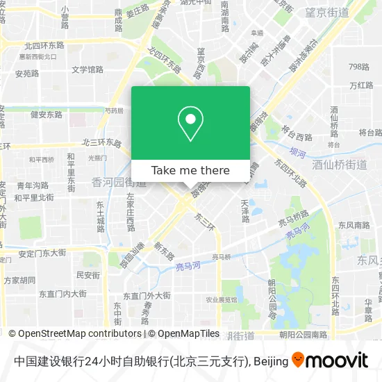 中国建设银行24小时自助银行(北京三元支行) map