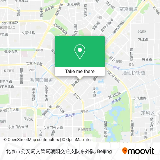 北京市公安局交管局朝阳交通支队东外队 map