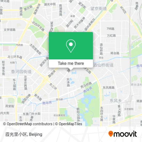 霞光里小区 map