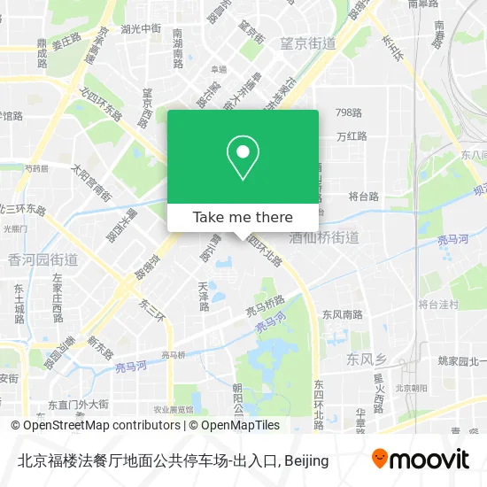 北京福楼法餐厅地面公共停车场-出入口 map