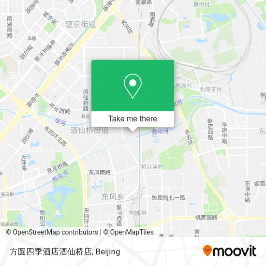 方圆四季酒店酒仙桥店 map