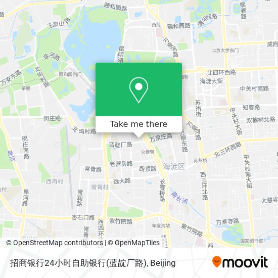 招商银行24小时自助银行(蓝靛厂路) map