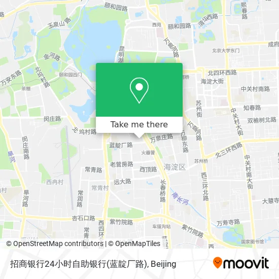 招商银行24小时自助银行(蓝靛厂路) map