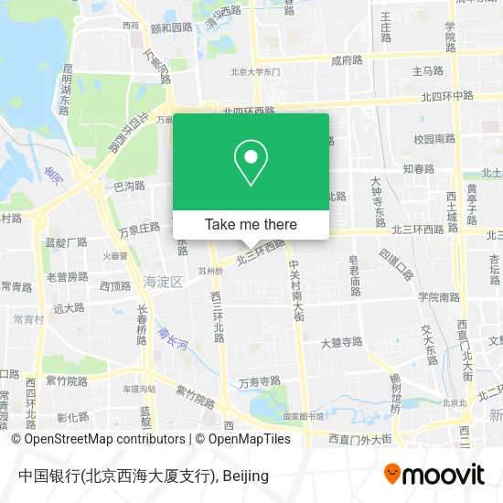 中国银行(北京西海大厦支行) map