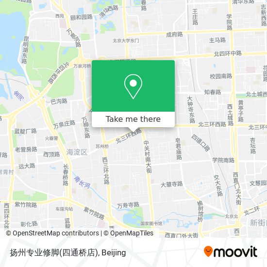 扬州专业修脚(四通桥店) map