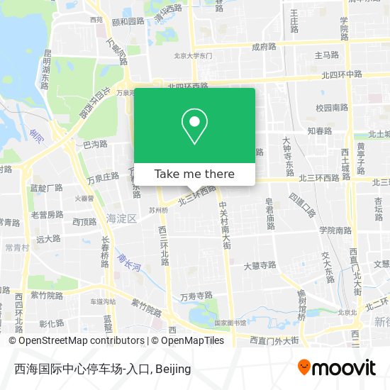 西海国际中心停车场-入口 map