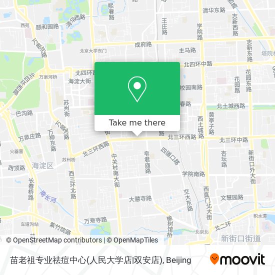 苗老祖专业祛痘中心(人民大学店|双安店) map