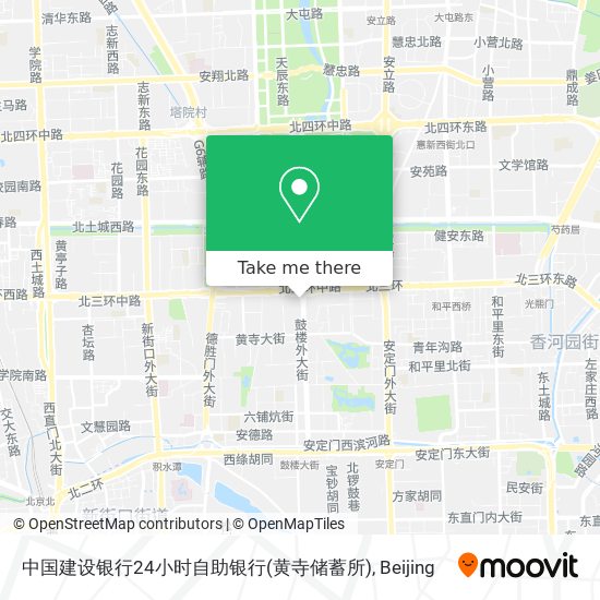 中国建设银行24小时自助银行(黄寺储蓄所) map