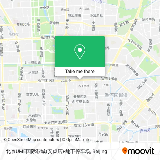 北京UME国际影城(安贞店)-地下停车场 map