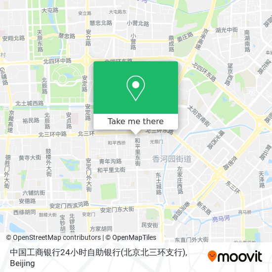 中国工商银行24小时自助银行(北京北三环支行) map