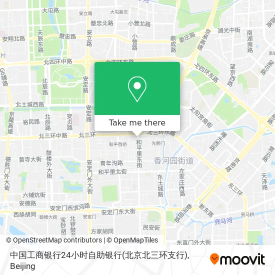 中国工商银行24小时自助银行(北京北三环支行) map
