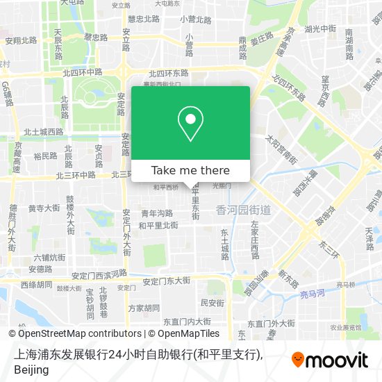 上海浦东发展银行24小时自助银行(和平里支行) map