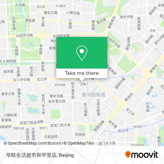 华联生活超市和平里店 map