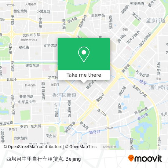 西坝河中里自行车租赁点 map
