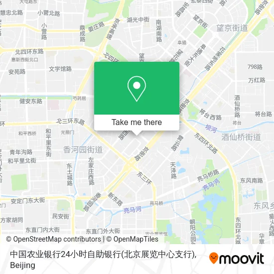 中国农业银行24小时自助银行(北京展览中心支行) map
